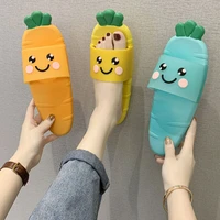 new creative carrot slippers women fashion home outdoor parent child sandals bathroom bath non slip couple shoes young girl 2021