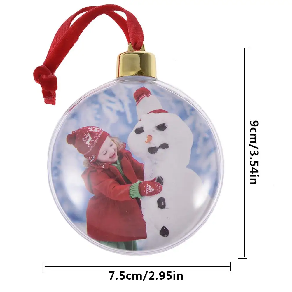 Christmas Transparent Plastic Photo Five-star Ball Decorations X-mas Xmas Tree Hanging Decor For Home Diy Party Kids Gifts | Дом и сад