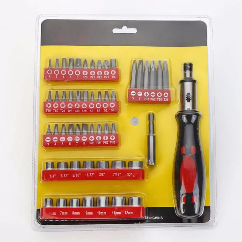 52 in 1 Multifunctional Anti-skid Ratchet Wrench Screwdriver Removable Insulation Chromium Plating for Bicycle Repair |