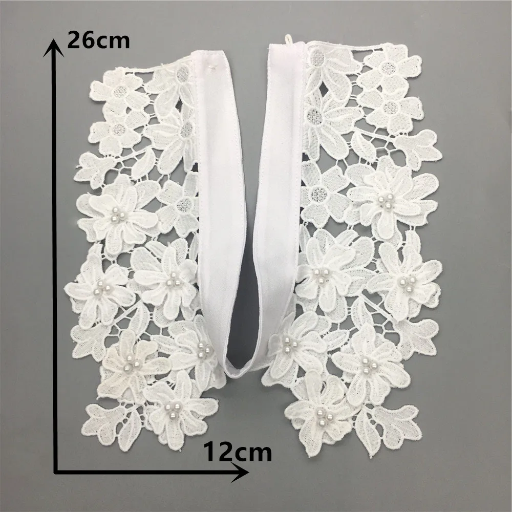 Высококачественный вышитый кружевной воротник Жемчужный Цветок из АБС-пластика