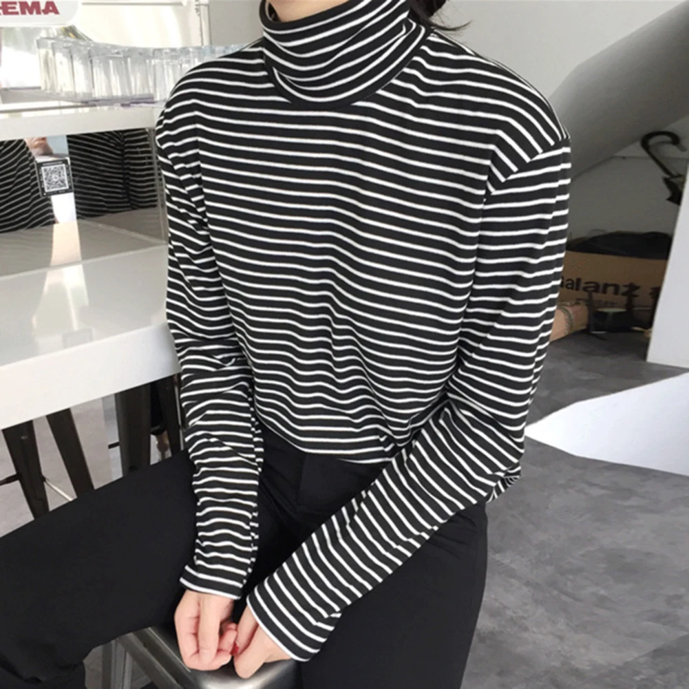 Осень 2020 Новое поступление Женская водолазка в Корейском стиле Топ Харадзюку