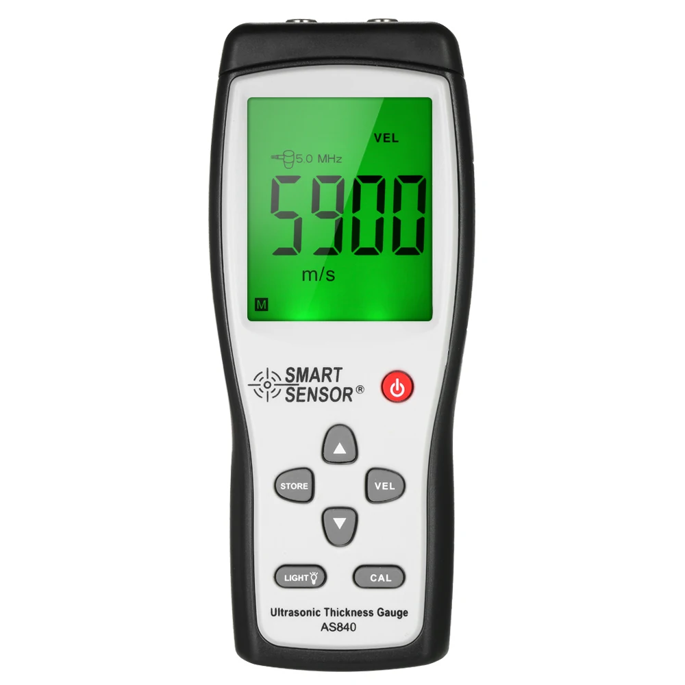 

SMART SENSOR Professional Ultrasonic Thickness Gauge Handheld LCD Digital Thickness Tester Depth Meter 1.2～225mm High Accuracy