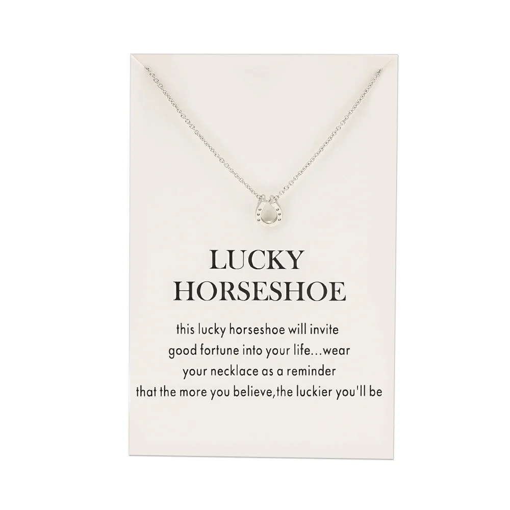 1 шт. модное ожерелье на удачу подкова кулон слон квадратные подвески цепочка