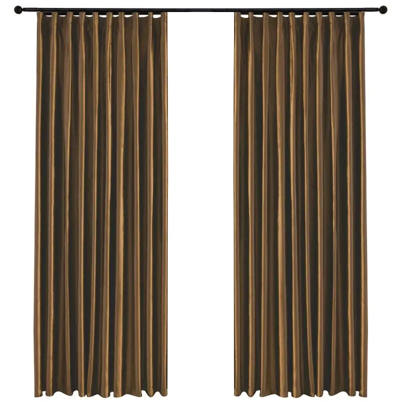 Пользовательские шторы для гостиной спальни кофейного цвета Золотой коричневый