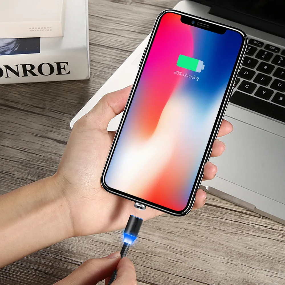 Кабель USB Type C для быстрой зарядки Samsung galaxy S10 A30 Huawei P20 Honor 9X 10 20 Pro Круглый Магнитный