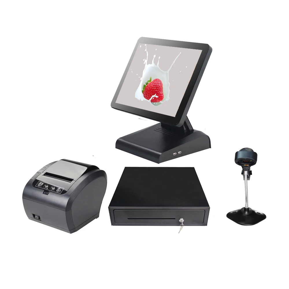 Полный комплект 15 дюймового сенсорного экрана оборудование для ресторанов POS