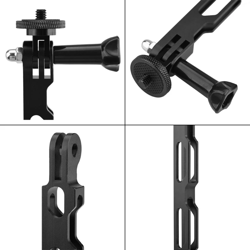 

Aluminium Extension Arm Metal Pole- Mount Helmet For Gopro- Hero 2 3 3+ 4 SJ4000 For Osmo- Action For Insta360
