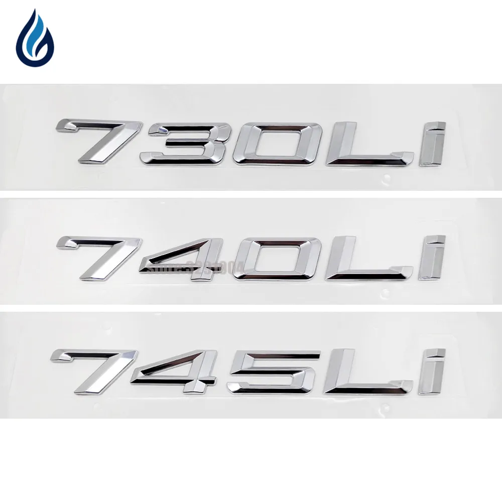 

730LI 740LI 745LI Rear Boot Trunk Lid Letters Badge Emblem Logo for BMW 7 series F01 F02 E23 E32 E38 E65 E66 E67 E68 Car styling