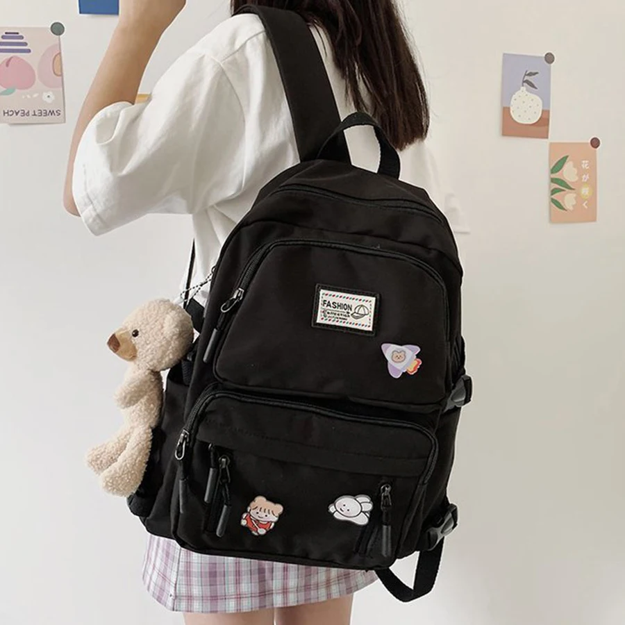 

Fashion Large Capacity Backpack Waterproof Nylon Women Laptop Ladies Cute Rucksack Kawaii Student Backpacks Bookbag Mochila 2022