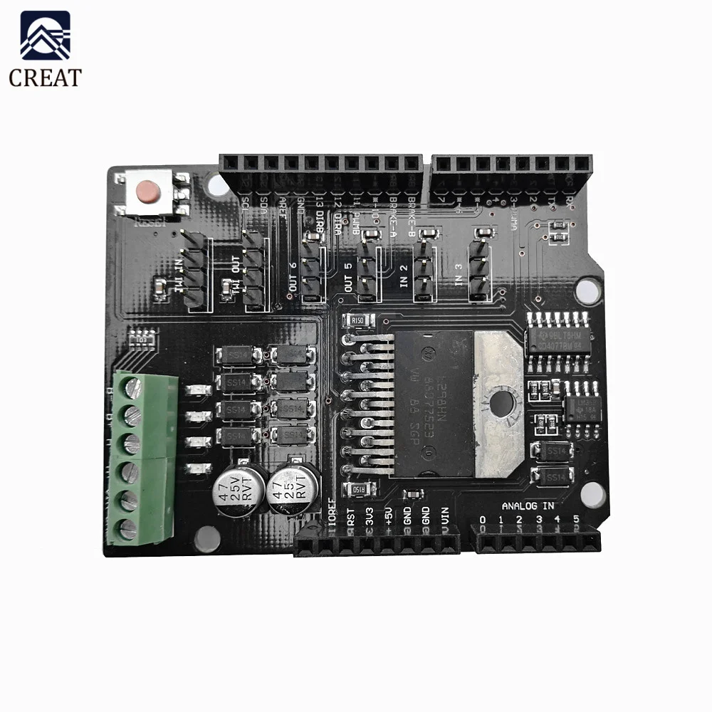 Плата расширения L298NH для Arduino R3 MEGA2560 двухканальный щит драйвера двигателя