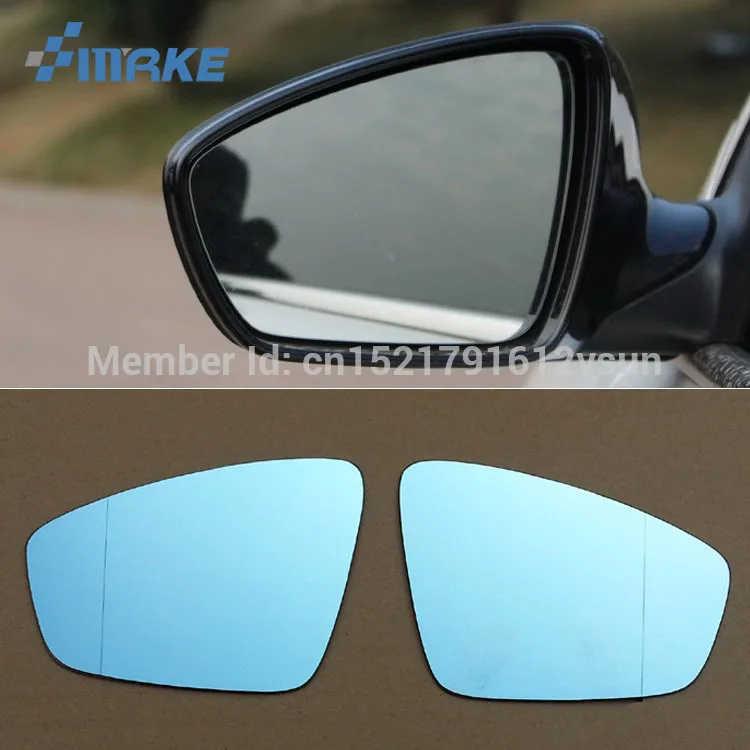 smRKE 2Pcs For Volkswagen Jetta Rearview Mirror Blue Glasses Wide Angle Led Turn Signals light Power Heating | Автомобили и