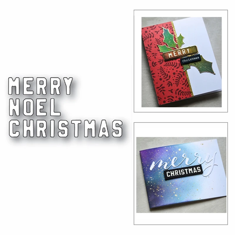

New Merry Christmas Noel Art Words Mold Craft Metal Cutting Dies for Scrapbooking and Card Making Decor Embossing No Stamps 2020