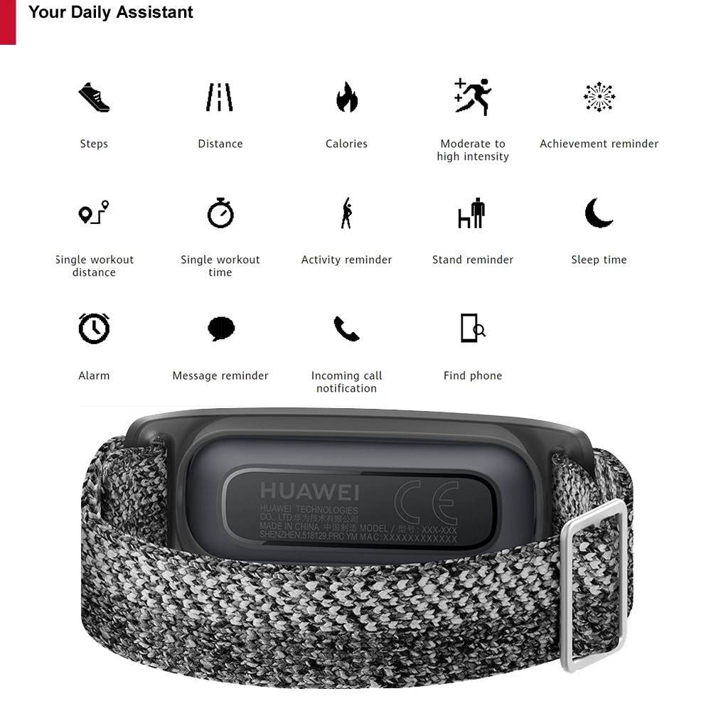 Фитнес-браслет Huawei Band 4e для мужчин фитнес-трекер часы мониторинга здоровья и сна