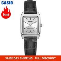 casio watch women luxury brand analog leather square dial womens wrist watch female quartz clock relogio mulher ltp v007