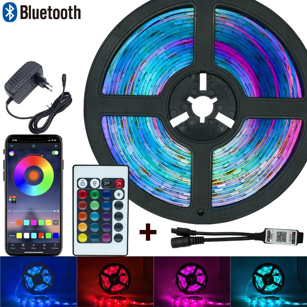

LED Strips Light luces Bluetooth RGB 2835 Flexible Lamp Tape Ribbon With Diode Tape fita led for Christmas 10M lights