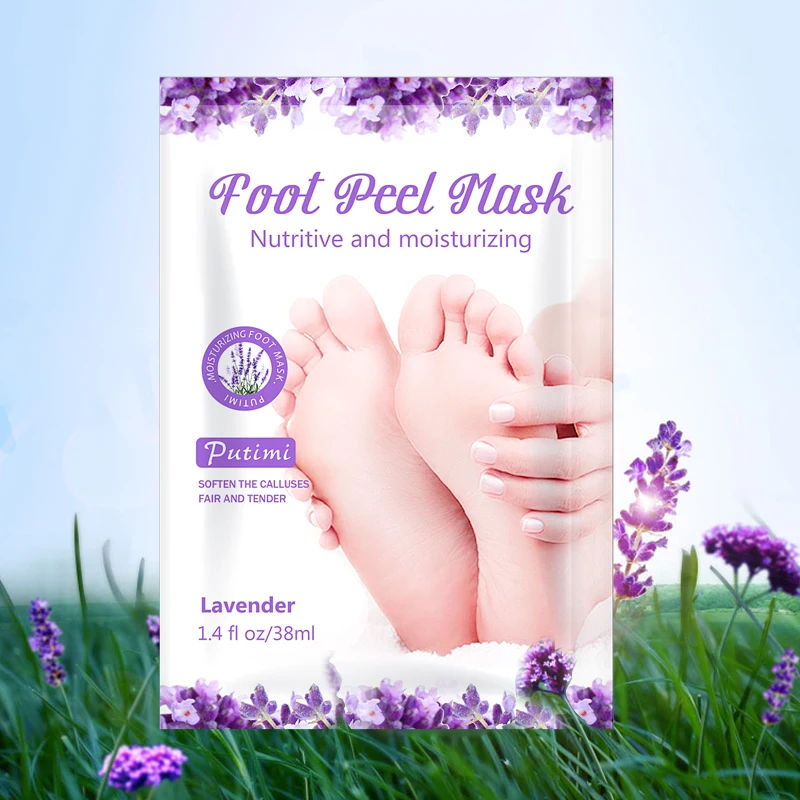 

PUTIMI 7Pair Exfoliating Foot Mask Peel Dead Skin Pedicure Socks Scrub Callus Remove Dead Skin Lavender Whitening Foot Masks
