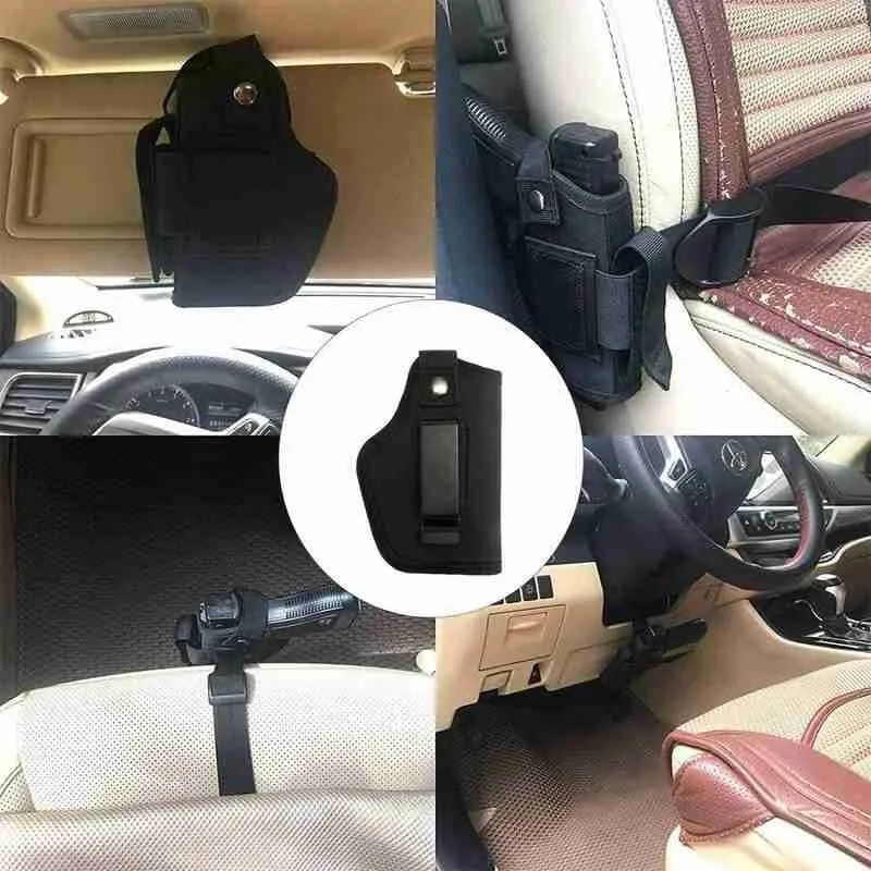 

Black Gun Holster Left Right Hand Gun Holster Concealed Tactical Belt Holster Airsoft Nylon Bag Hunting Accessories For Pistol
