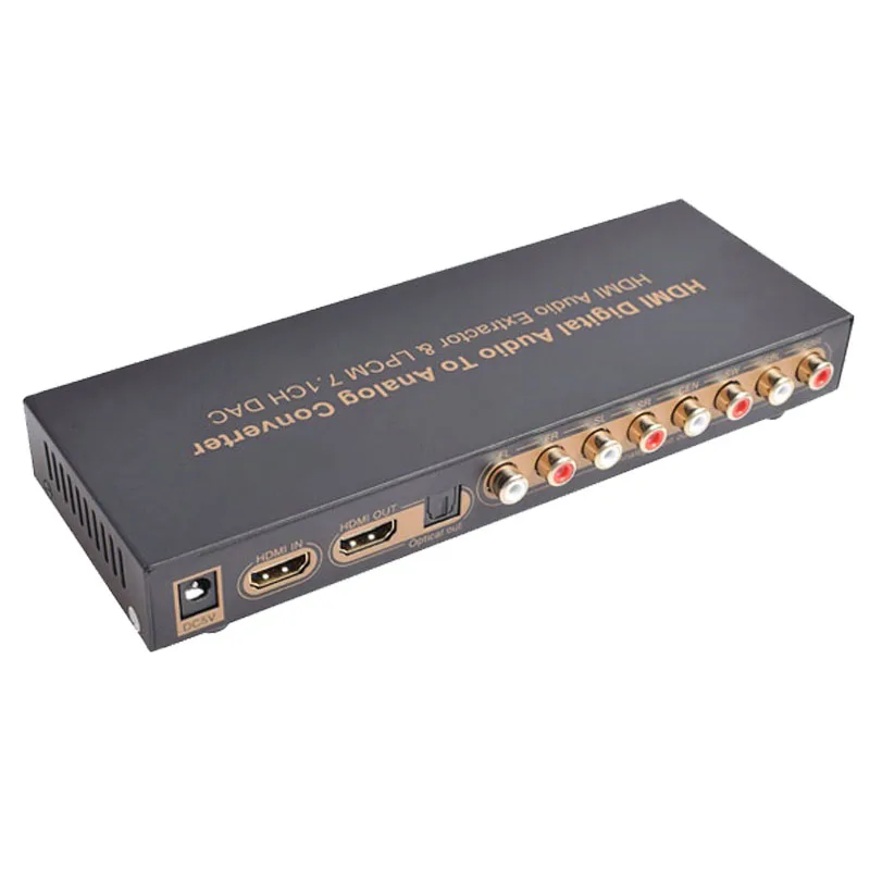 Цифровой аудио в аналоговый конвертер HDMI экстрактор LPCM 7.1CH 192 кГц DAC 3D оптический