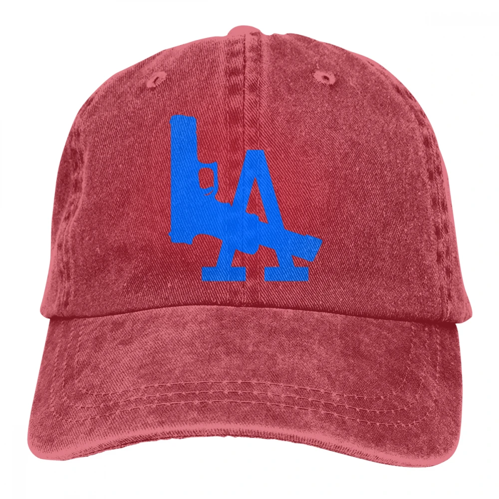 LA Los Angeles пистолет Casquette глубокий Хизер унисекс Мужские Женские джинсовые бейсболка с ремешком кепки Регулируемый Гольф папа шляпа