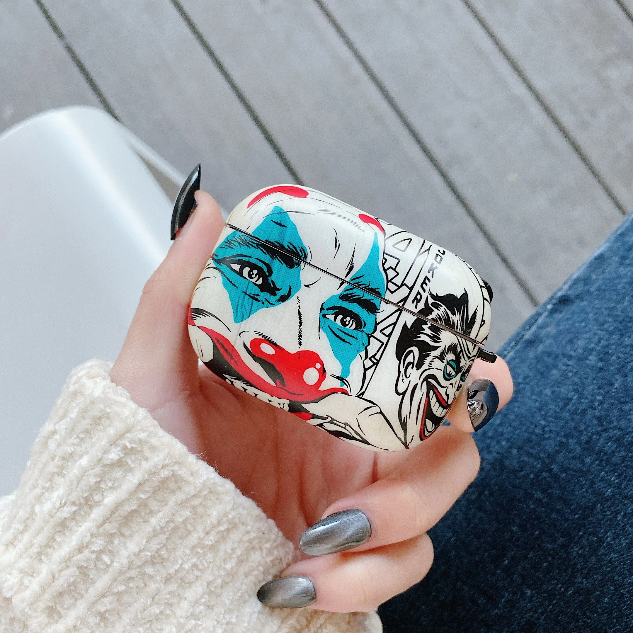 Роскошный чехол IMD Для Apple AirPods 1 2 3 Pro с рисунком клоуна Джокера Аватара милое