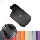 LHD для BMW 3 серии E46 1998- 2005 автомобильные аксессуары Центральная консоль подлокотник кожаный чехол Декор искусственная кожа-красная линия