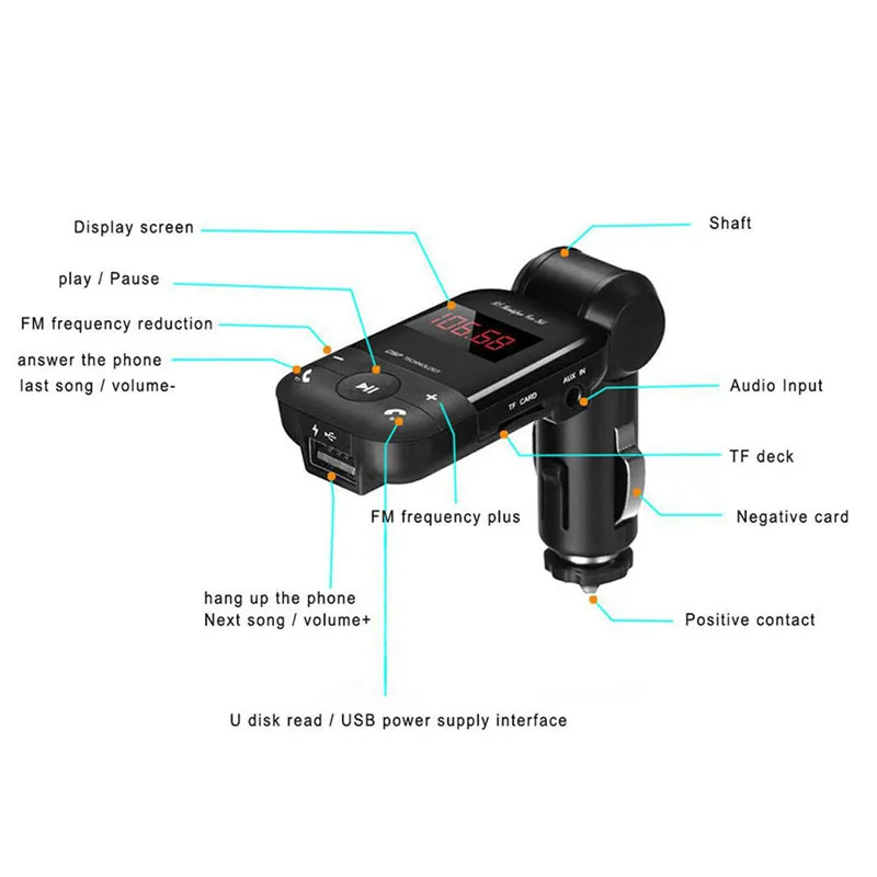 Беспроводной комплект громкой связи MP3 музыкальный плеер автомобильный Bluetooth FM