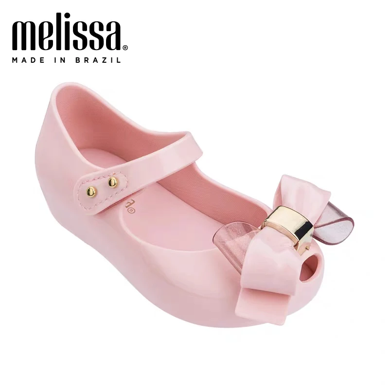 Мини-сандалии Melissa для девочек с милым бантом Желейная обувь пляжные сандалии 2020