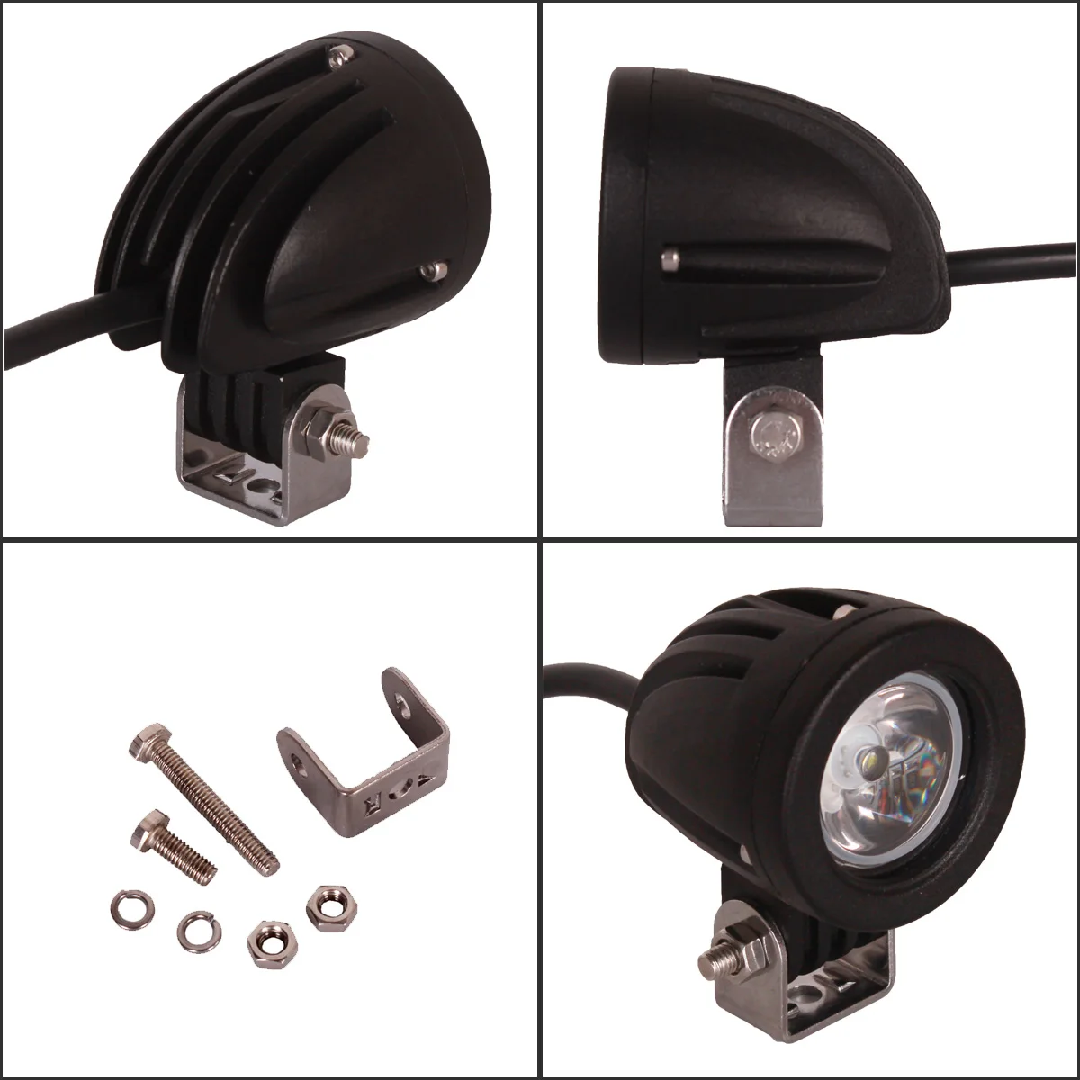 1 шт. 10 Вт светодиодный рабочий свет для внедорожника точечный прожектор 12 В 24