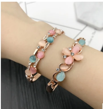 Большие ювелирные изделия для рук корейские стразы опаловый браслет женский