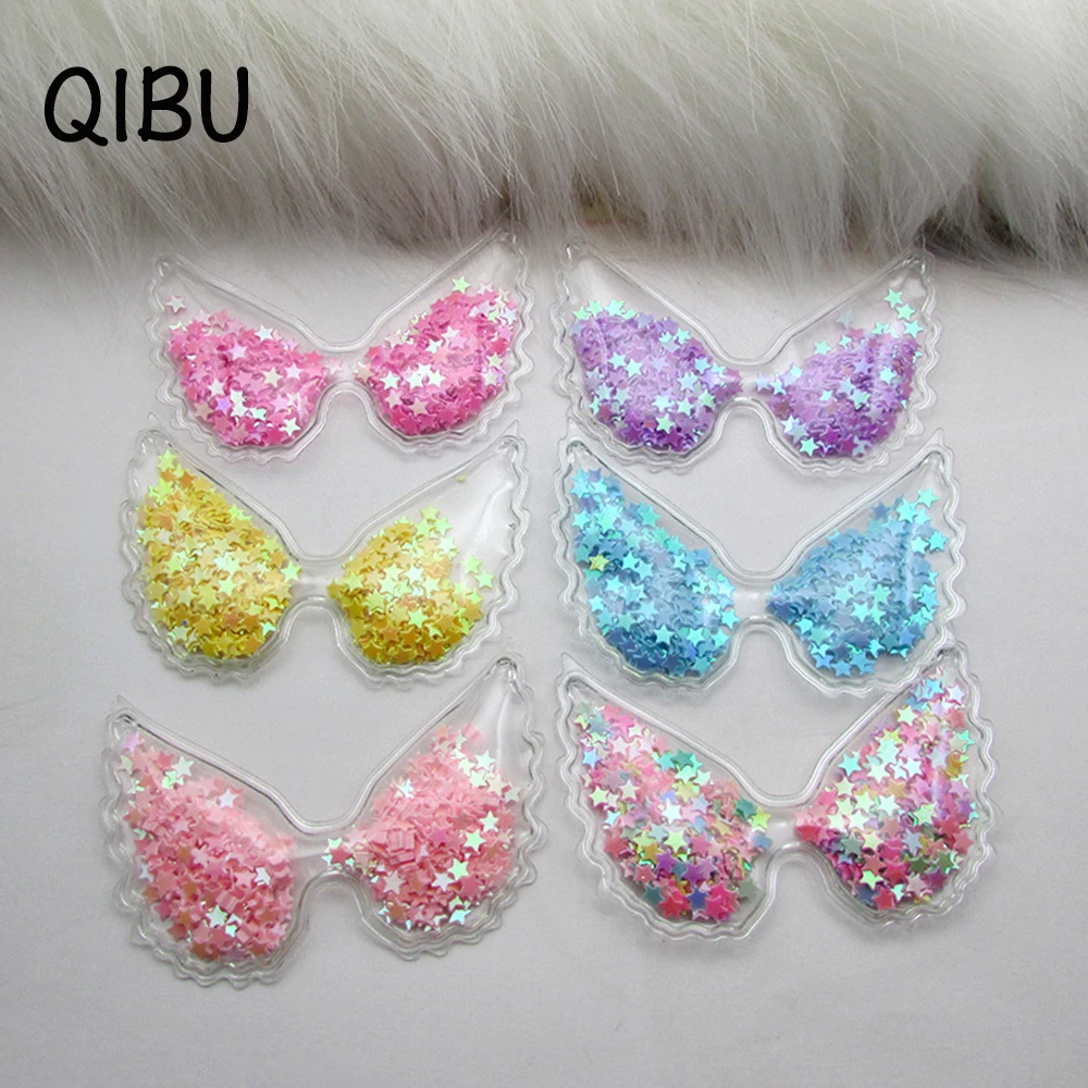 5 шт., прозрачные блестящие зажимы для волос