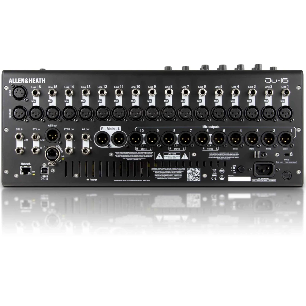 Allen &amp Heath Qu-16 16 Channels Digital Audio Mixer Chrome Edition Professional DJ Mixing Console For System | Электроника