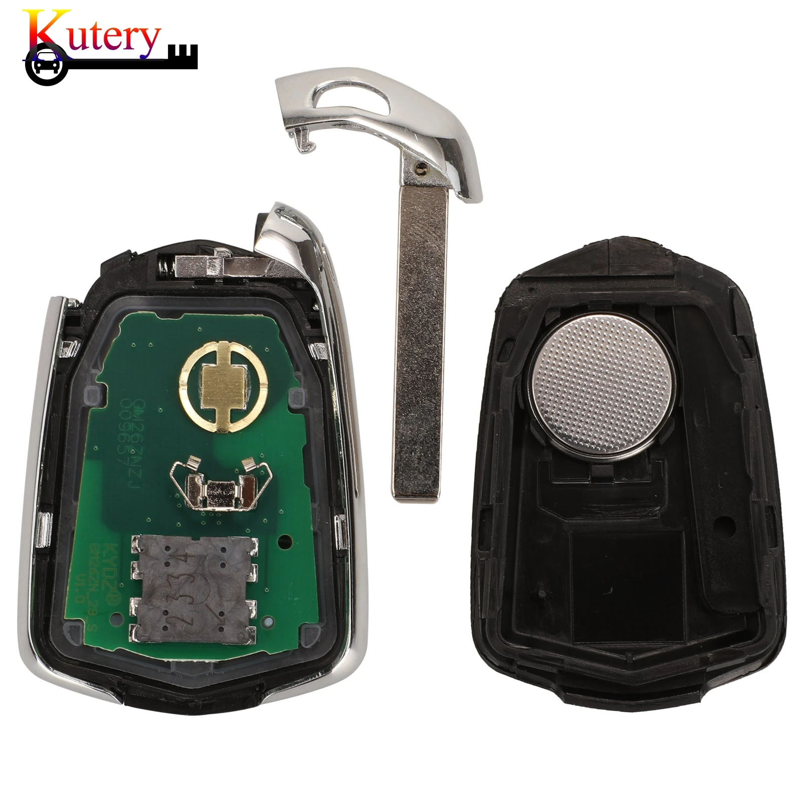 

Kutery Remote Smart Car Key Fob For Cadillac ESV 2015-2019 XTS CTS CT6 ATS 2017-2018 ID46 315/433Mhz 4/5Buttons HYQ2AB/HYQ2EB