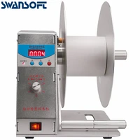 swansoft updated digital automatic label tags rewinder rewinding machine w speed adjustable