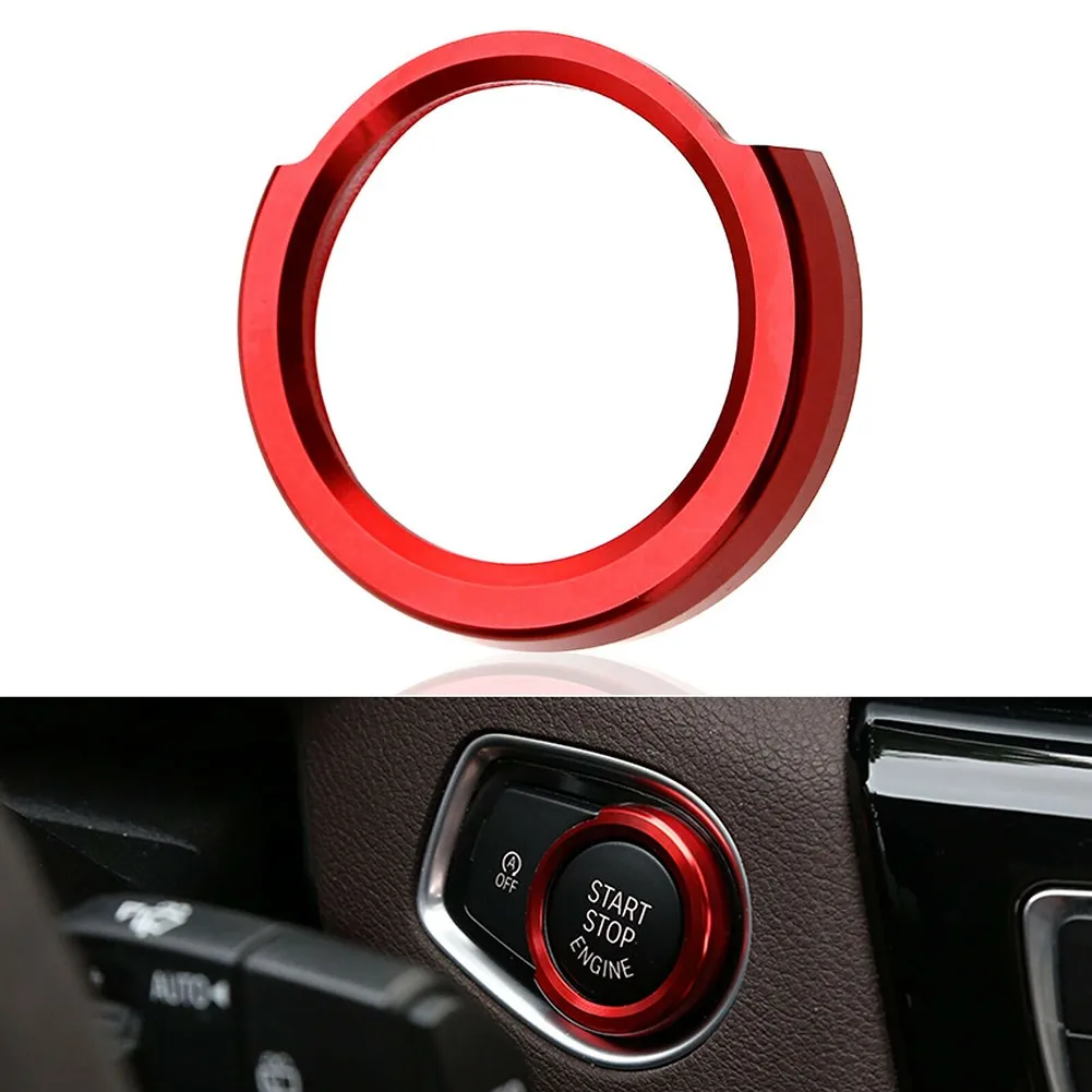 

1*Start Engine Ignition Key Cover FOR BMW 1 2 3 4 Series F30 Alloy Ignition Engine Start Key Knob Cover Ring Trim Aluminum Alloy
