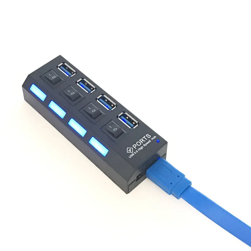 4Port Micro USB Hub3.0 Splitter for Tablet Laptop Computer Notebook High Speed 480Mbps 30 Hub LED with ON/OFF Switch | Безопасность и