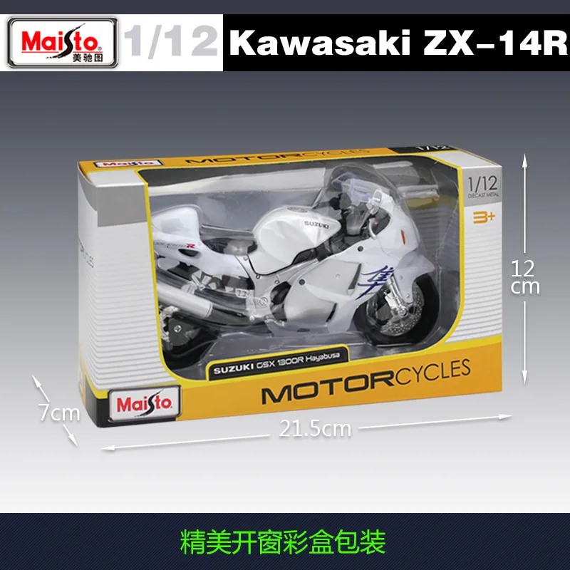 1:12 Maisto Kawasaki Ninja ZX14R Коллекционная модель мотоцикла из металлического сплава |