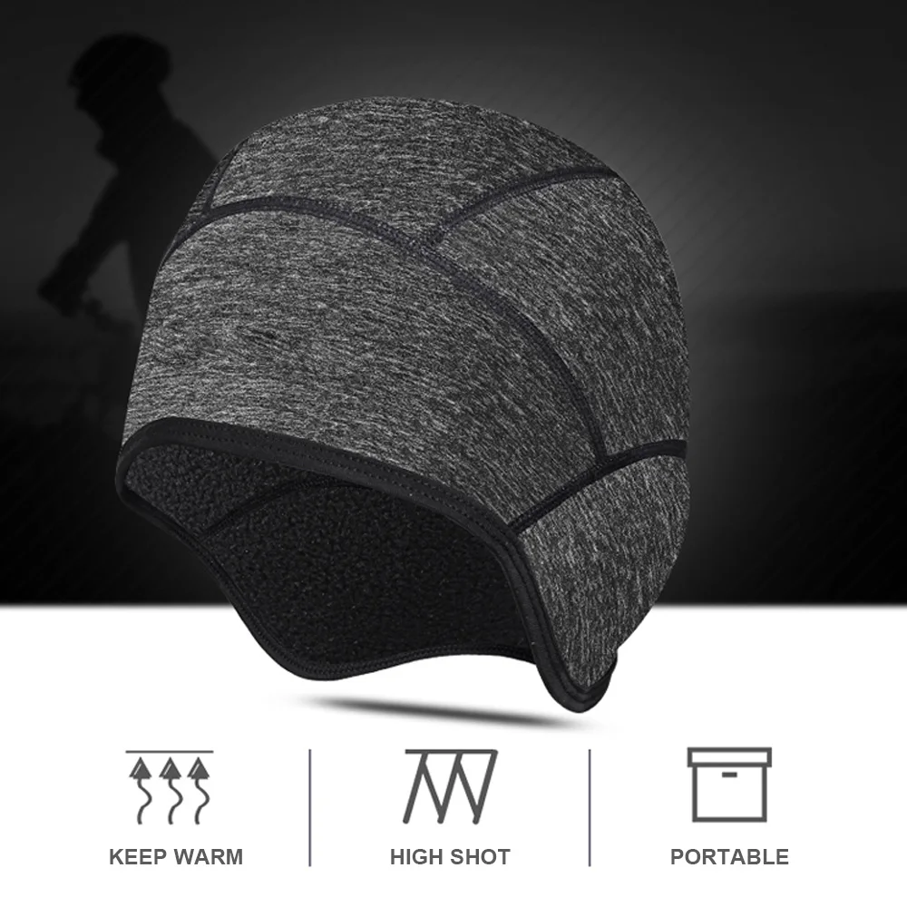 

Cycling Hat Winter Warm Helmet Liner Windproof Hat For Outdoor Sports Cycling Running Baseball Skiing Fleece Headgear