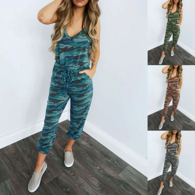 Thefound 2019 Women Sleeveless Jumpsuit Long Trousers Bodycon Playsuit Clubwear Party | Женская одежда