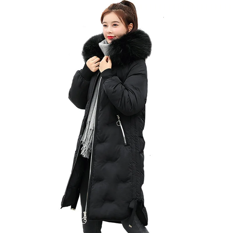 Новое поступление зимнее женское утепленное длинное пальто с вышивкой плотное