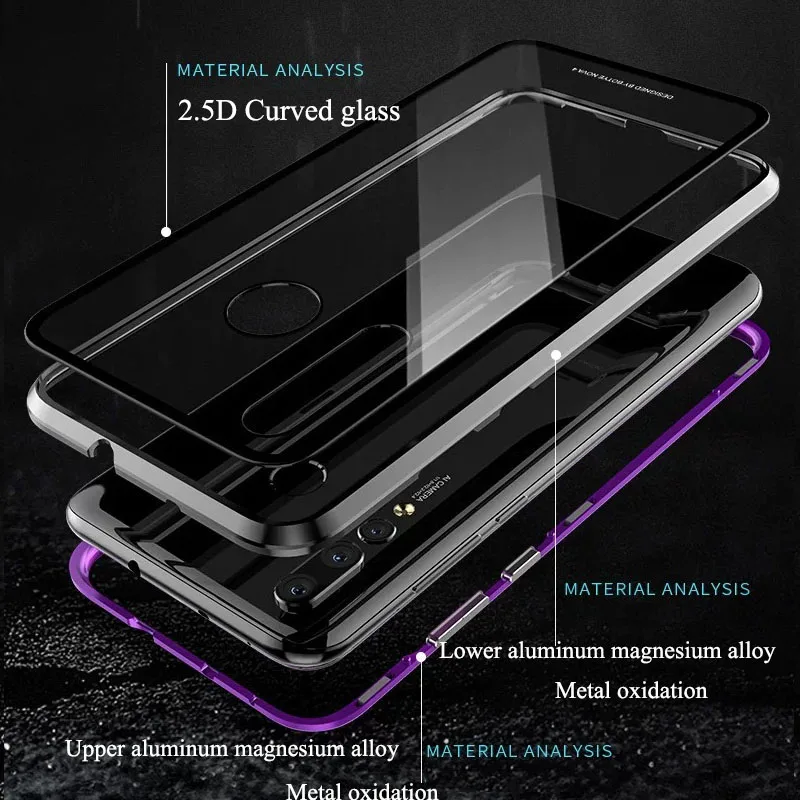 Магнитный стеклянный чехол для SamSung Galaxy A71 A51 A70 A50 A40 A30 A20 A10 A30S S10 S9 S8 S7 Plus S10E S7Edge |