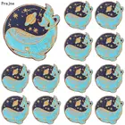 Праджня 10 шт. круглый пространство нашивки на одежду 