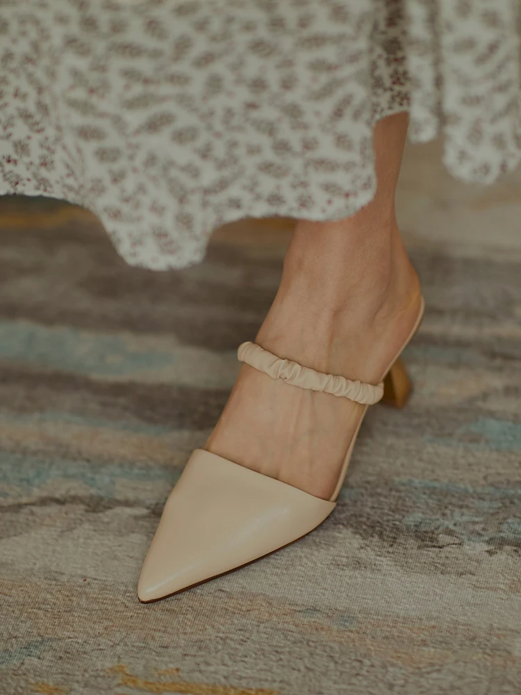 Туфли-лодочки женские с острым носком пикантная обувь кожаные вечерние