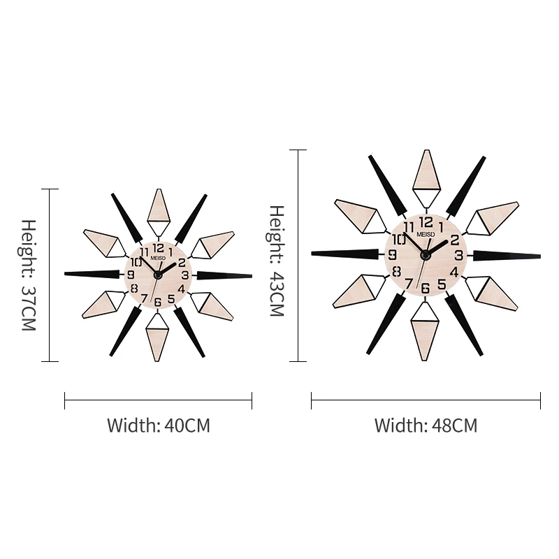 

Sun shape Silent Large Wall Clock Modern Design Living Room Home Decoration Wall Decor For Room Decorative Acrylic Art Watch