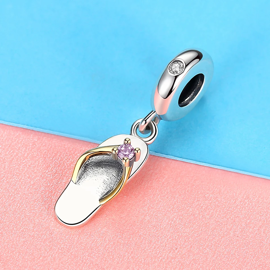 Летние милые путешествия флип-флоп с позолоченным кольцом золотистого Цвет 925