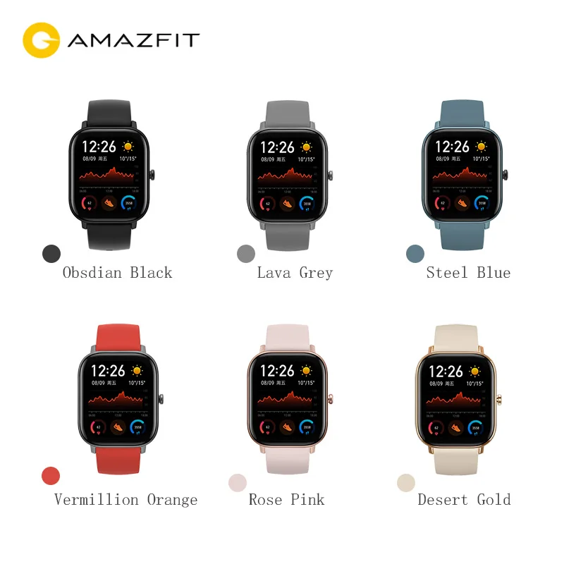 Global version New Amazfit GTS Smart Watch 5ATM Waterproof Swimming watch 14Days Battery Music Control Электроника