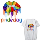 Термоклейкие нашивки с надписью Pride Lips для одежды, аппликация сделай сам, термоклейкие виниловые нашивки с надписью ЛГБТ на одежду