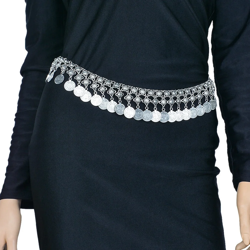 

Retro Ethnic Style Belt Body Chains New Summer Fashion Miami Curb Waist Chain Jewelry Gold Color Sexy Harness Punk Accessories