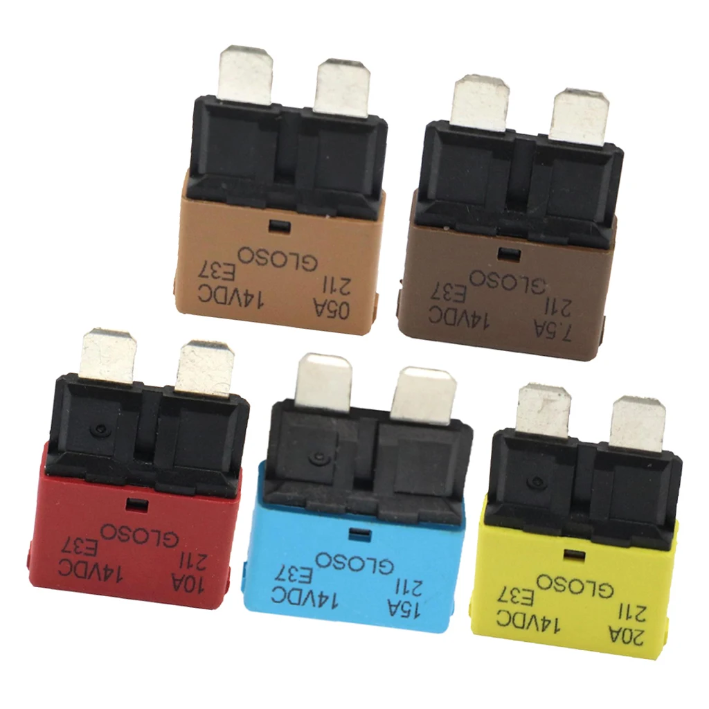 5 шт. Лезвие Предохранитель автоматический выключатель сброс морской 20A/15A/10A/7.5A/5A |