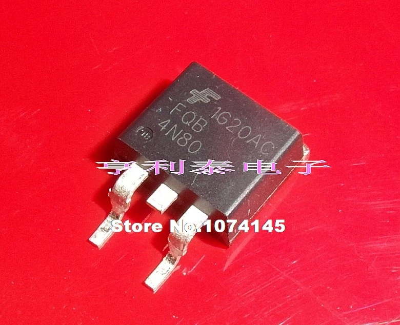 

10 шт./лот FQB4N80 4N80-263 MOS 4A800V