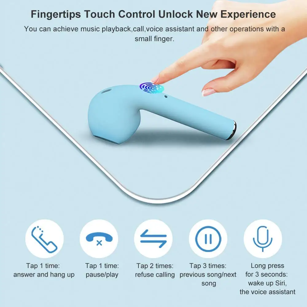 Новый дизайн Macaron Inpods 12 TWS беспроводные наушники басовый звук 5 0 Bluetooth